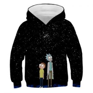 2020 New Custom 3D Sweatshirts Hip Hop boys/girls Hat Funny Print Rick Morty Crazy Scientist Winter Loose Thin Hooded Hoody Tops discountshub