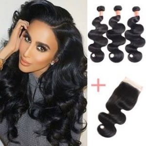 10" Bodywave Human Hair With Closure discountshub