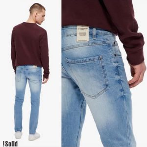 Solid Dexter Mens Stretch Jeans - Blue discountshub