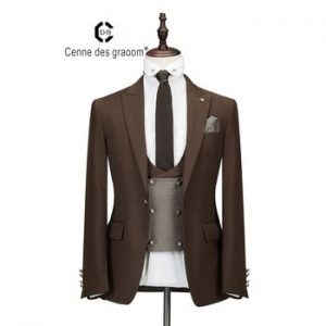 2020 Cenne Des Graoom New Men Suit Costume Pants 3 Pieces Tailor-made Suits Slim Fit Wedding Business Casual Groom Party DG-Urus discountshub