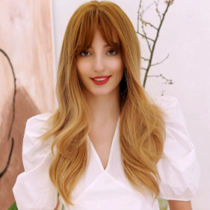 26 Inch Brown Gradient Long Curly Hair Bangs Natural Curl Fluffy Heat Resistant Fiber Wig discountshub