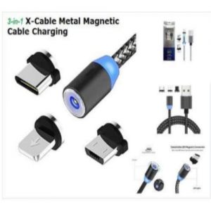 3-in-1 Charging Led Magnetic Data Cable discountshub