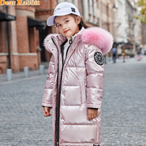 30 degrees 2020 Children Girls clothes warm Winter Down Jackets coat Boys Clothing kids Hooded Thicken Long waterproof Parka