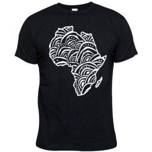 Chrysolite Designs African Swag Patterned Print TShirt - Black discountshub