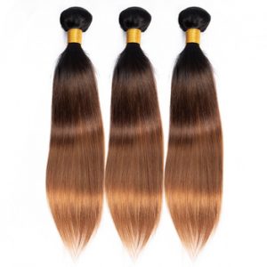 BEAUTY GRACE T1b/4/30 straight hair bundle blonde ombre human hair bundles non-remy hair extensions Brazilian hair weave bundles discountshub