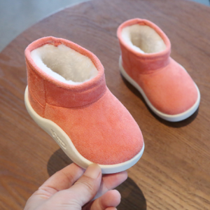 Baby Girls Boys Boots 2020 Winter Infant Toddler Snow Boots Warm Plush Outdoor Boots Soft Bottom Non-slip Kids Cotton Shoes discountshub
