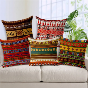 Bohemian Folk Geometrical Printed Linen Cotton Cushion Cover Home Sofa Decor Throw Pillow Cover discountshub