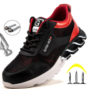 Breathable Men's Safety Shoes Boots With Steel Toe Cap Casual Men's Boots Work Indestructible Shoes Puncture-Proof Work Sneakers discountshub