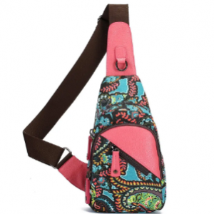 Brenice National Flowers Chest Bags Summer Light Sling Bags Crossbody Bags discountshub