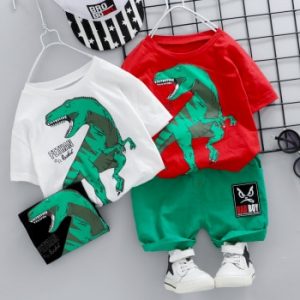 Children Boys Clothing Sets 2020 Summer Baby Boys Clothes Dinosaur T-shirt+Shorts 2pcs Outfits Suits Kids Tracksuit 1 2 3 4 Year discountshub