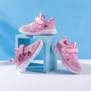 Children Mesh Casual Shoes Girl Sneakers Kids Banner Sport Footwear Kids Shoes for Girl Light Shoes Cute Pink Flat Shoes Free discountshub