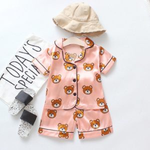 Children's Pajamas Set Baby Boy Girl Clothes Summer Sleepwear Set Kids Cartoon Printed Tops+Shorts Toddler Clothing Sets discountshub