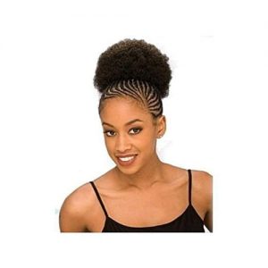 Cozy Ladies Afro Kinky Curly Hair Bun - Black discountshu