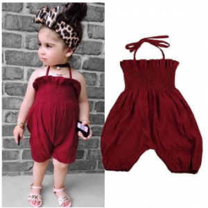 Cute Elastic Baby Girls Overall Infant Girl Clothing One-Piece Playsuit discountshub