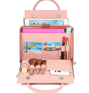 DREAME Women Solid Cosmetic Handbag Capacity Bag Multifunction Crossbody Bag discountshub