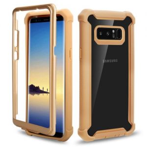 For Galaxy Note 8 Four-corner Shockproof All-inclusive Transparent Space Case(Gold) discountshub
