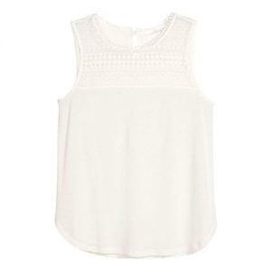 H & M H&m Top Without Sleeves - White discountshub