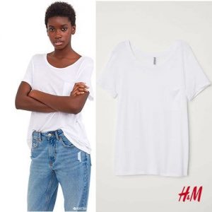 H & M Women Jersey Top - White discountshub