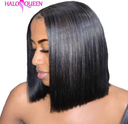 HALOQUEEN Remy Straight Short Human Hair Wigs 13x4 Lace Frontal Wig  Straight Bob Lace Front Wigs Hair Lace Front Human Hair Wig - Discountshub