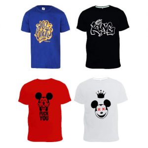 Hush 4 Bundle - King, Mickey Loves You, Mickey Rules And No Limits Unisex Crew Neck Tshirt discountshub