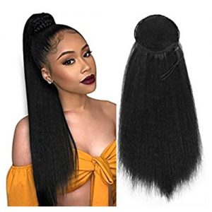 Kinky Straight Ponytail With Drawstring discountshub