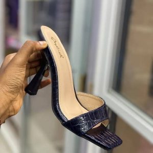 Ladies Heeled Slippers - Black discountshub