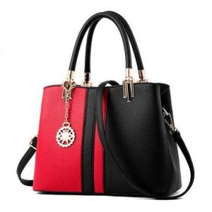 Ladies' Shoulder Handbag - Red & Black discountshub