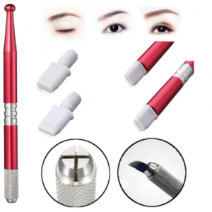 Manual Microblading Pen 2Pcs Needle Smudging Blade Permanent Makeup Eyebrow Tattoo Tool discountshub