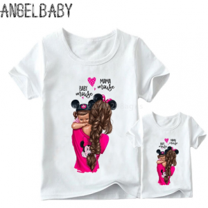 Matching Family Outfits Super Mom and Daughter Print Boys Girls T-shirt Mother's day Present Clothes Kids&Woman Funny Tshirt discountshub