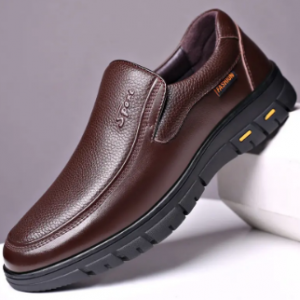 Men Genuine Leather Non Slip Slip-ons Soft Sole Casual Shoes discountshub