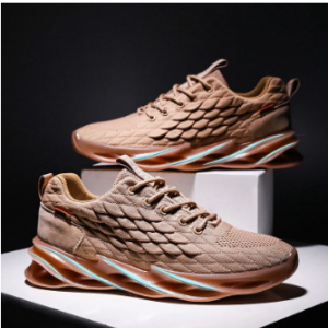Men Letter Patch Comfy Non Slip Lace Up Front Casual Sneakers discountshub