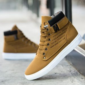 Mens Shoes Leather Shoes Casual High Top Shoes Sneakers discountshub