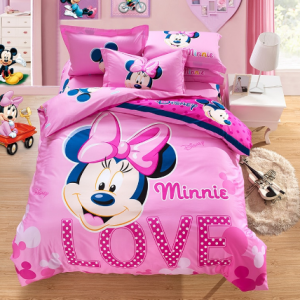 Mickey mouse Bedding Set Cover pillowcase quilt minnie mouse cartoon Children bedclothes bed set Disney Home textile discountshub