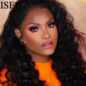 Mongolian Loose Deep Wave 4x4 Lace Closure Wig For Women 150% Density Loose Wave 6x6 Lace Closure Human Hair Wigs ISEE HAIR Wigs discountshub