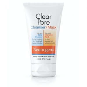 Neutrogena Clear Pore Cleansing Clay Benzoyl Peroxide Face Mask- 4.2 Oz discountshub