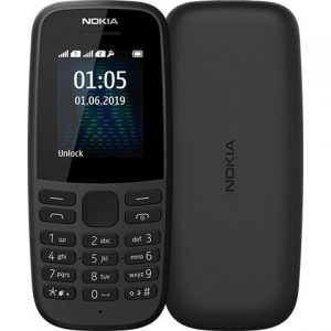 Nokia 105 Dual Sim - FM Radio - LED Torch - Black discountshub