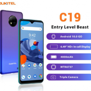 OUKITEL C19 6.49 inch 4G LTE Smartphone Android 10.0 Mobile Phone Quad Core 2G RAM 16G ROM 4000mAh Global Version 3 Rear Cameras discountshub