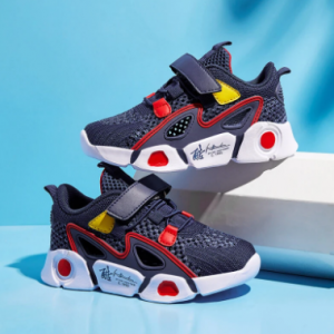 HOBIBEAR Unisex Kids Colorblock Hollow Slip Resistant Soft Casual Sneakers discountshub