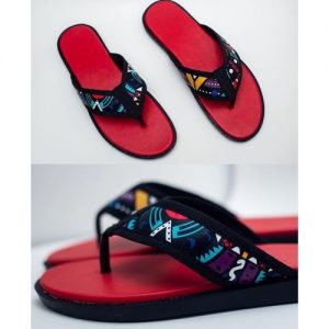 PRINTS STRAP SLIDE -RED discountshub