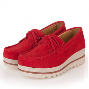 Plus Size Women Moccasins Suede Tassel Flat Platform Sneakers Shoes discountshub