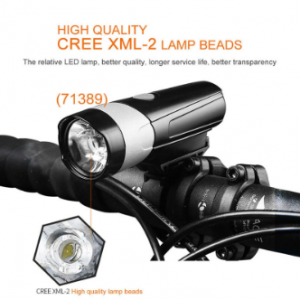 SAHOO Bicycle Lamp Ultra Bright USB Rechargeable Bike Light Set Powerful Bicycle Front Headlight 5 Light Modes Easy to Install for Men Women Kids Road Mountain Cycling discountshub