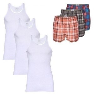 SIX-in-1 Men's Underwear (Singlets & Boxers) discountshub