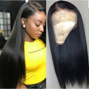 28" Silky Straight Frontal Wig - Black discountshub
