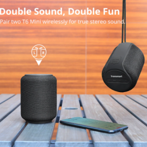 Tronsmart T6 Mini Bluetooth Speaker TWS Speakers IPX6 Wireless Portable Speaker with 360 Degree Surround Sound, Voice Assistant discountshub