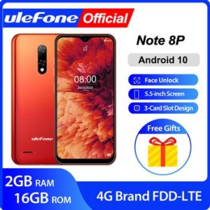 Ulefone Note 8P Smartphone Android 10 4G Celular Phone Waterdrop Screen Quad Core 2GB+16GB 5.5-inch 8MP Camera discountshub