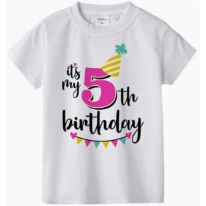 Unisex Birthday T-shirt Imb - No. 5 discountshub