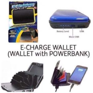 Universal Chef RFID Blocking E-charge Wallet With Power Bank discountshub