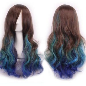 Women Lady Long Hair Wig Curly Wavy Synthetic Anime Cosplay Party Full Wigs discountshub