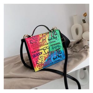 Women Mini Messanger Graffiti Handbag discountshub