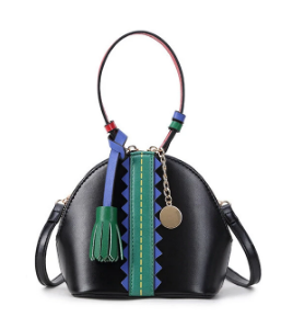 Women Vintage Mini-Shoulder Bag PU Leather Tassel Decoration Shell Handbag discountshub